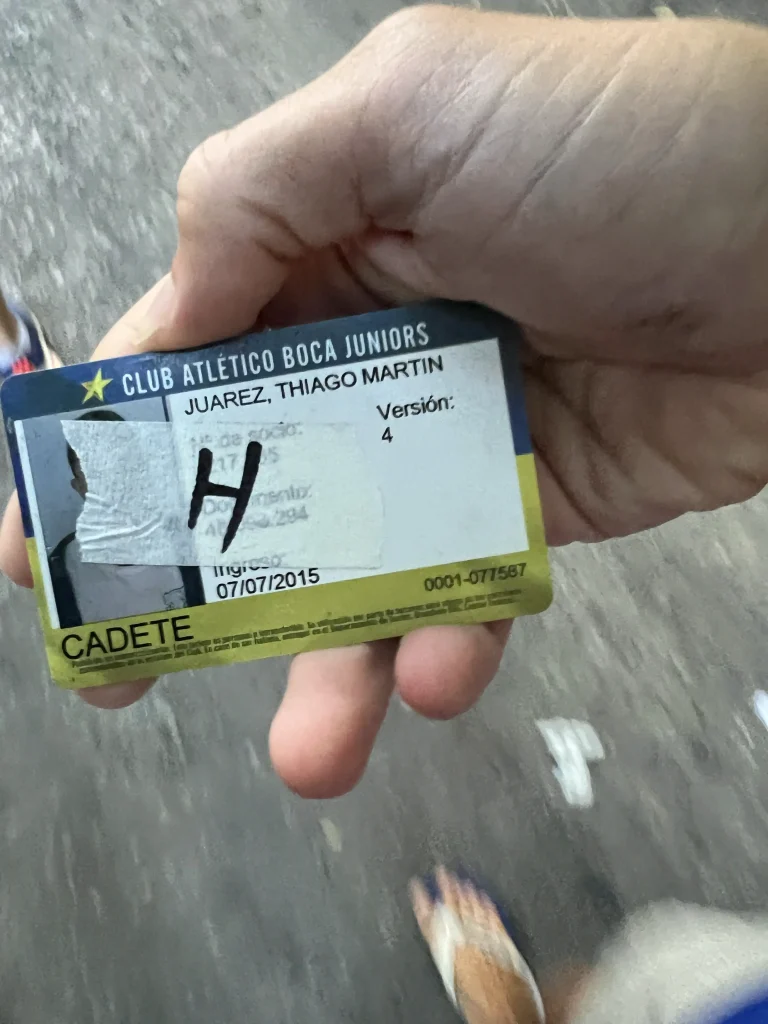 Carte abonnement Boca Juniors 